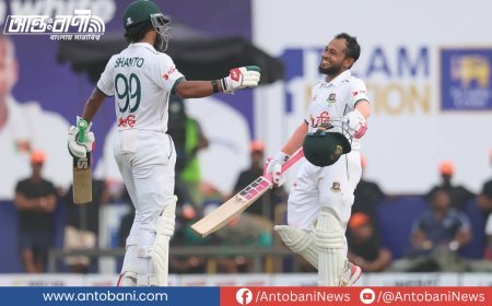 গলে টাইগারদের রান পাহাড়, শেষ বিকেলে ছন্দপতন