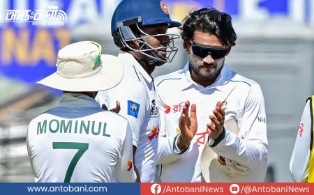 ৪ উইকেটে ৩৬৮ রান নিয়ে তৃতীয় দিন শেষ করল শ্রীলঙ্কা