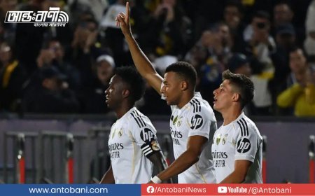 এমবাপের হ্যাটট্রিকে রিয়ালের দাপুটে জয়