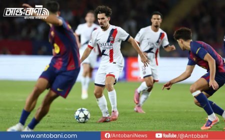 ইনজুরি টাইমের গোলে বার্সেলোনার মাটিতে পিএসজির জয়