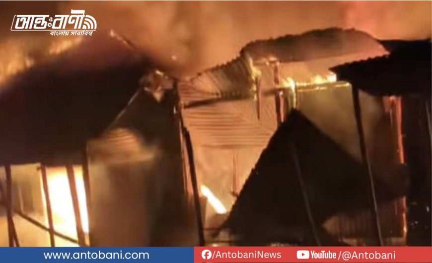 ফরিদপুরে ভয়াবহ অগ্নিকাণ্ডে ১৫ দোকান পুড়ে ছাই